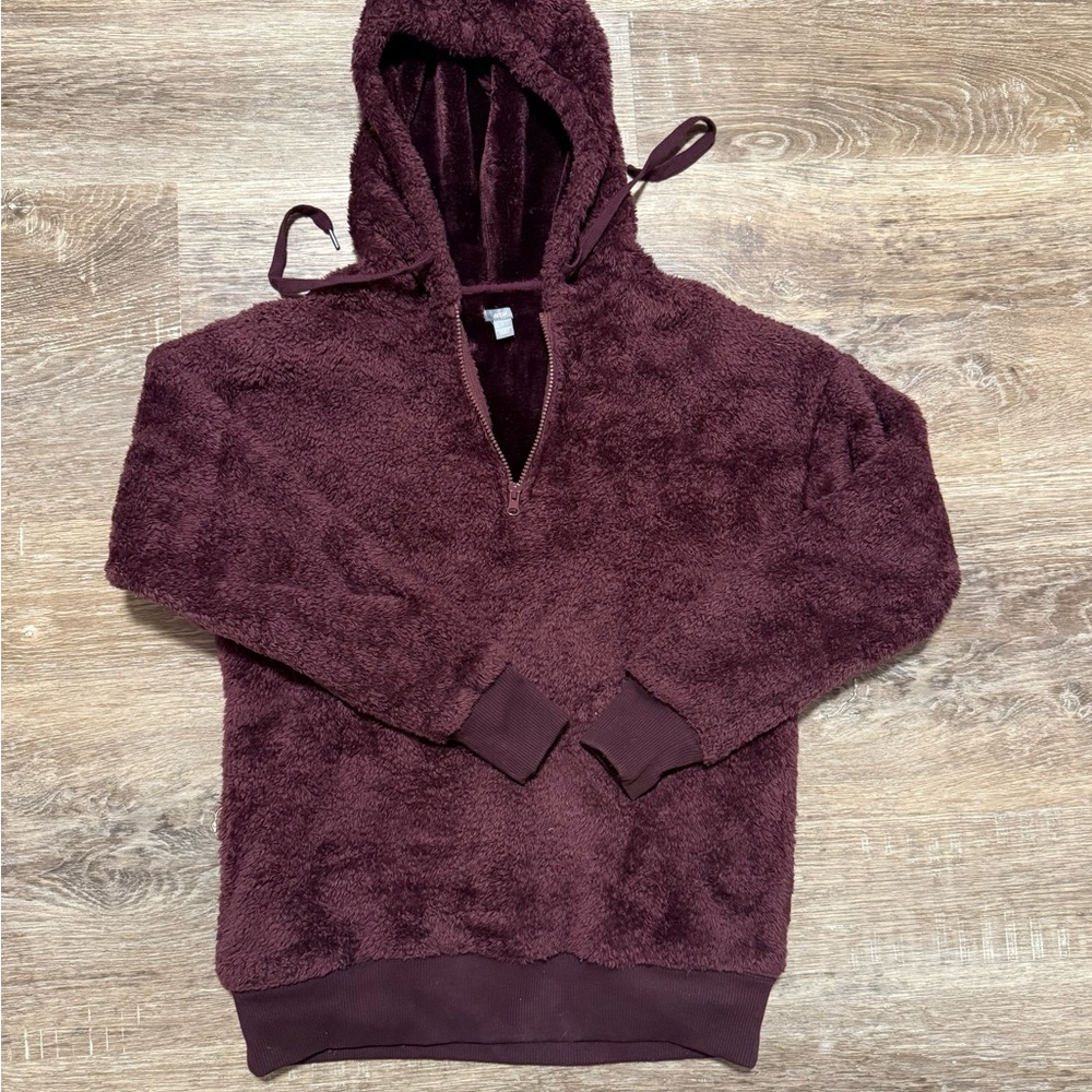 Aerie Plush Burgundy Hoodie